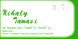 mihaly tamasi business card